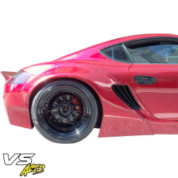 VSaero FRP TKYO v1 Wide Body Fender Flares (rear) 100mm for Porsche Cayman (987) 2006-2008 image - 2