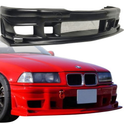 VSaero FRP BOME Front Bumper for BMW 318i 325i (E36) 1992-1998 > 2/4dr image - 12