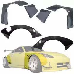 FRP TKYO Wide Body Fender Flare Set 6pc > Nissan 350Z (Z33) 2003-2008 image - 2
