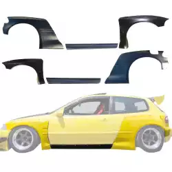 FRP TKYO Wide Body Fenders w Sides Kit > Honda Civic EG 1992-1995 > 3dr Hatchback image - 4
