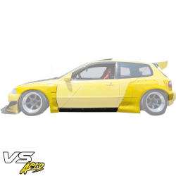 VSaero FRP TKYO Wide Body Fenders w Sides Kit for Honda Civic EG 1992-1995 > 3dr Hatchback image - 5