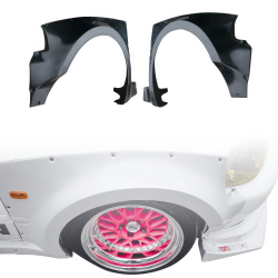 VSaero FRP MAM Wide Body Fender Flares (front) 2pc 60mm for Honda Civic EK 1999-2000 > 3dr Hatchback image - 8