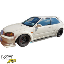 VSaero FRP MAM Wide Body Fender Flares (front) 2pc 60mm for Honda Civic EK 1999-2000 > 3dr Hatchback image - 18