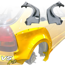 VSaero FRP MAM Wide Body Fender Flares (rear) 3pc 60mm for Honda Civic EK 1996-2000 > 3dr Hatchback image - 7