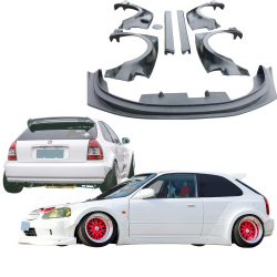 VSaero FRP MAM Wide Body Kit 8pc for Honda Civic EK 1999-2000 > 3dr Hatchback image - 7