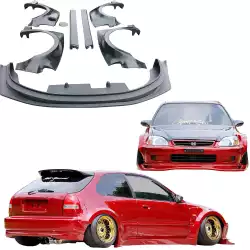 FRP MAM Wide Body Kit 8pc > Honda Civic EK 1999-2000 > 3dr Hatchback image - 1
