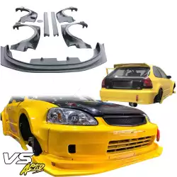 FRP MAM Wide Body Kit 8pc > Honda Civic EK 1999-2000 > 3dr Hatchback image - 2
