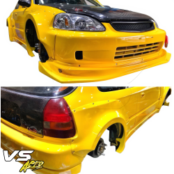 VSaero FRP MAM Wide Body Kit 8pc for Honda Civic EK 1999-2000 > 3dr Hatchback image - 3