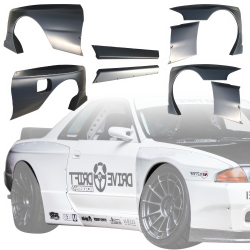 VSaero FRP TKYO Wide Body Fenders w Sides Kit for Nissan Skyline (R32) GTR 1990-1994 > 2dr Coupe image - 3