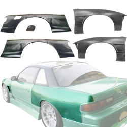 VSaero FRP MSPO Wide Body Fenders Set (front & rear) 20/50mm for Nissan 240SX 1989-1994 > 2dr Coupe image - 3