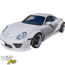 VSaero FRP TKYO v2 Wide Body Front Bumper 3pc for Porsche Cayman (987) 2006-2008 image - 12