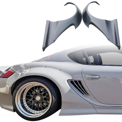 VSaero FRP TKYO v2 Wide Body Fender Flares (rear) 100mm for Porsche Cayman (987) 2006-2008 image - 12