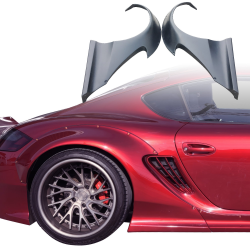 VSaero FRP TKYO v2 Wide Body Fender Flares (rear) 100mm for Porsche Cayman (987) 2006-2008 image - 1