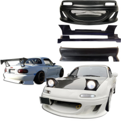 VSaero FRP STRA vB Body Kit 4pc for Mazda Miata MX-5 (NA) 1990-1997 image - 3