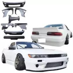 FRP TKYO v1 Wide Body Kit w Wing 10pc > Nissan Silvia (S13) 1989-1994 > 2dr Coupe image - 4