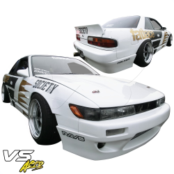 VSaero FRP TKYO v1 Wide Body Kit w Wing 10pc for Nissan Silvia (S13) 1989-1994 > 2dr Coupe image - 5