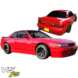VSaero FRP TKYO v1 Wide Body Kit w Wing 10pc for Nissan Silvia (S13) 1989-1994 > 2dr Coupe image - 2