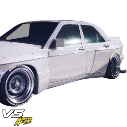 VSaero FRP TKYO Wide Body Side Skirts for Mercedes-Benz 190E (W201) 1988-1993 image - 4