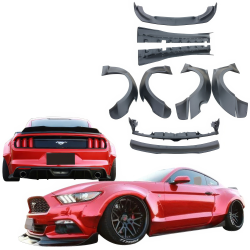 VSaero FRP RBOT Wide Body Kit /w Wing for Ford Mustang 2015-2017 image - 8