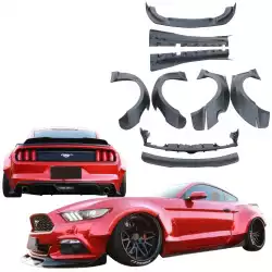 FRP RBOT Wide Body Kit /w Wing > Ford Mustang 2015-2017 image - 8