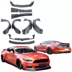 FRP RBOT Wide Body Kit /w Wing > Ford Mustang 2015-2017 image - 1