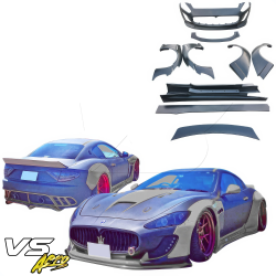 VSaero FRP LBPE Wide Body Kit /w Wing for Maserati GranTurismo 2008-2013 image - 3