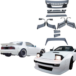 VSaero FRP TKYO Wide Body Smooth Kit w Wing for Mazda RX-7 (FC3S) 1986-1992 image - 2