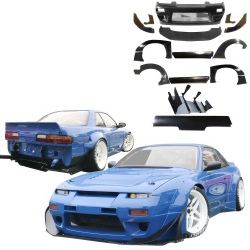 VSaero FRP TKYO v2 Wide Body Kit w Wing for Nissan 240SX 1989-1994 > 2dr Coupe image - 2