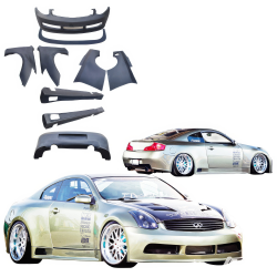 VSaero FRP APBR Wide Body Kit 9pc for Infiniti G35 Coupe 2003-2006 > 2dr Coupe image - 4