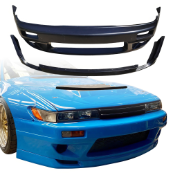 VSaero FRP TKYO v3 Wide Body Front Bumper 3pc for Nissan Silvia (S13) 1989-1994 > 2/3dr image - 9