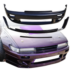 VSaero FRP TKYO v3 Wide Body Front Bumper 3pc for Nissan Silvia (S13) 1989-1994 > 2/3dr image - 1