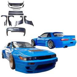 VSaero FRP TKYO v3 Wide Body Kit 10pc for Nissan Silvia (S13) 1989-1994 > 2dr Coupe image - 6