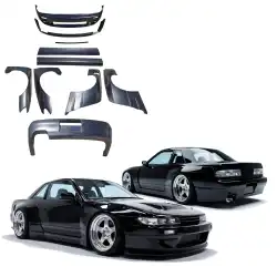 FRP TKYO v3 Wide Body Kit 10pc > Nissan Silvia (S13) 1989-1994 > 2dr Coupe image - 1