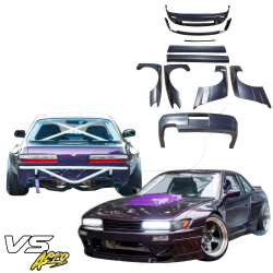 VSaero FRP TKYO v3 Wide Body Kit 10pc for Nissan Silvia (S13) 1989-1994 > 2dr Coupe image - 2