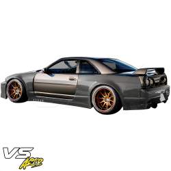 VSaero FRP TKYO Wide Body Rear Add-ons 2pc for Nissan Skyline (R33) GTR 1995-1998 > 2dr Coupe image - 8
