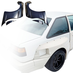 VSaero FRP TKYO Wide Body Fenders (rear) 4pc 70mm for Toyota Corolla (AE86) Trueno 1984-1987 > 3dr Hatch image - 7