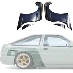 FRP TKYO Wide Body Fenders (rear) 4pc 70mm > Toyota Corolla (AE86) 1984-1987 > 2/3dr image - 1