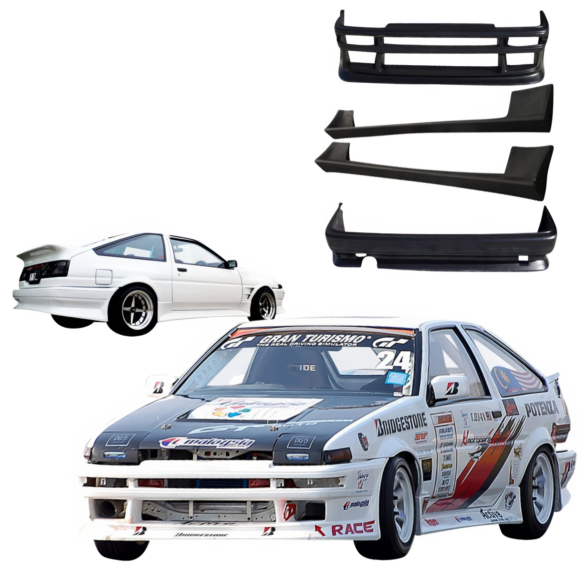 All kind of body kits for Toyota Corolla 1984. Exterior/Complete Body Kits 