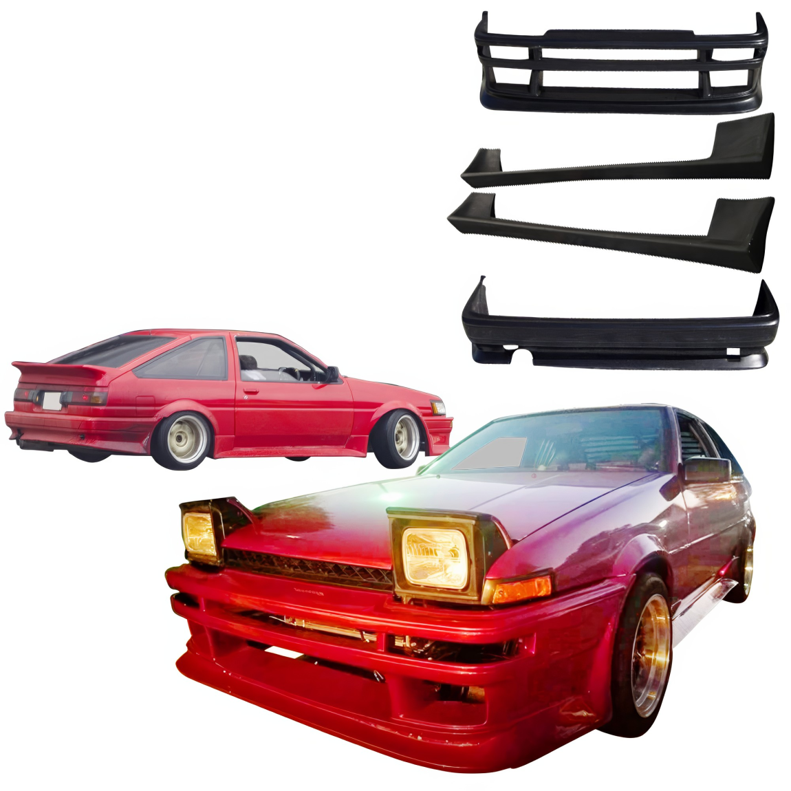 All kind of body kits for Toyota Corolla 1984. Exterior/Complete Body Kits 