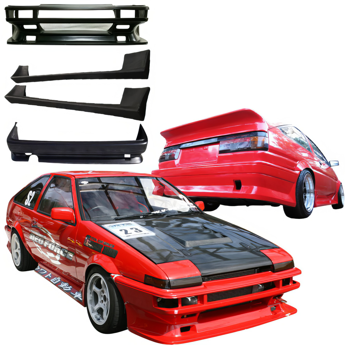 All kind of body kits for Toyota Corolla 1984. Exterior/Complete Body Kits 
