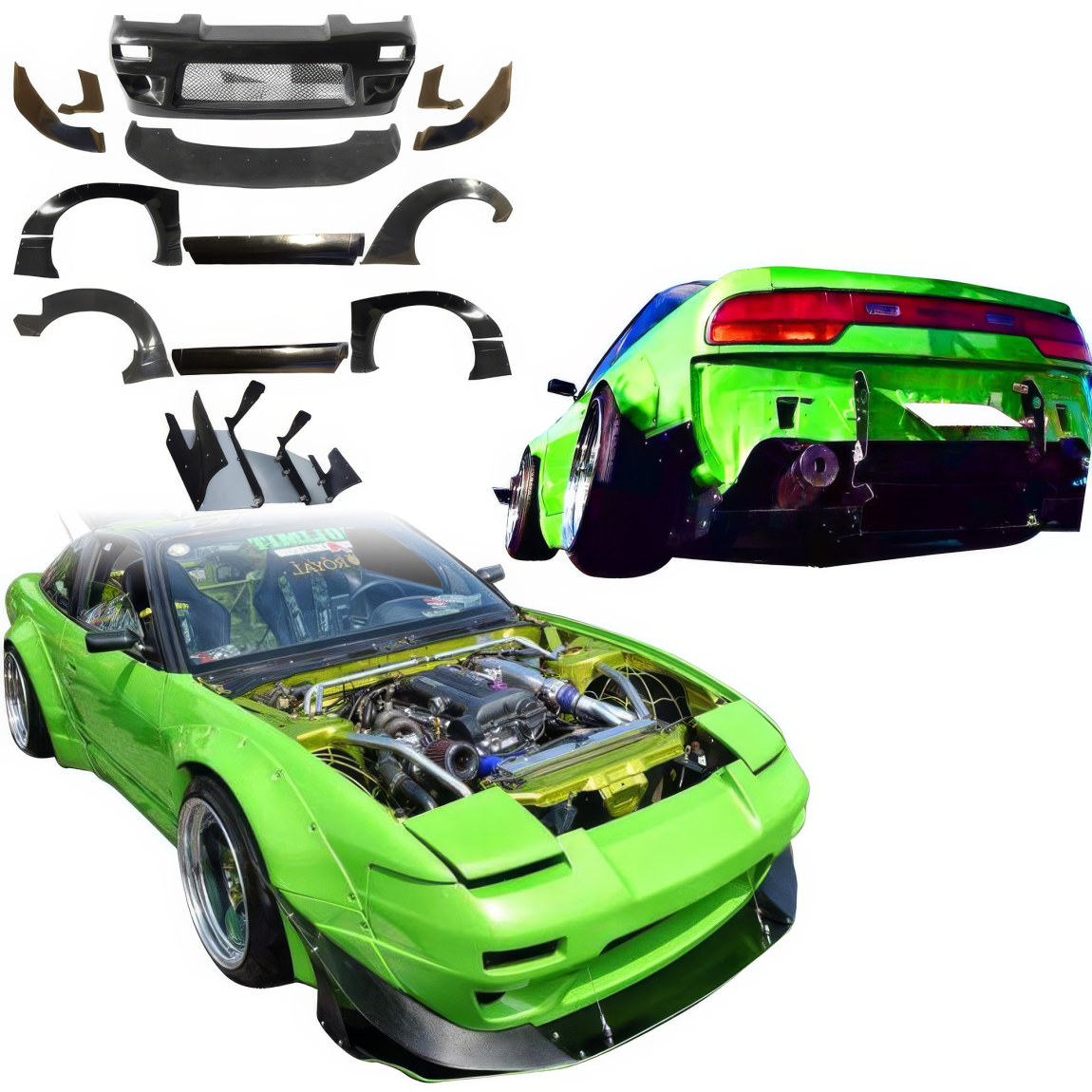 All kind of body kits for Nissan 240SX 1989. Exterior/Complete Body Kits 