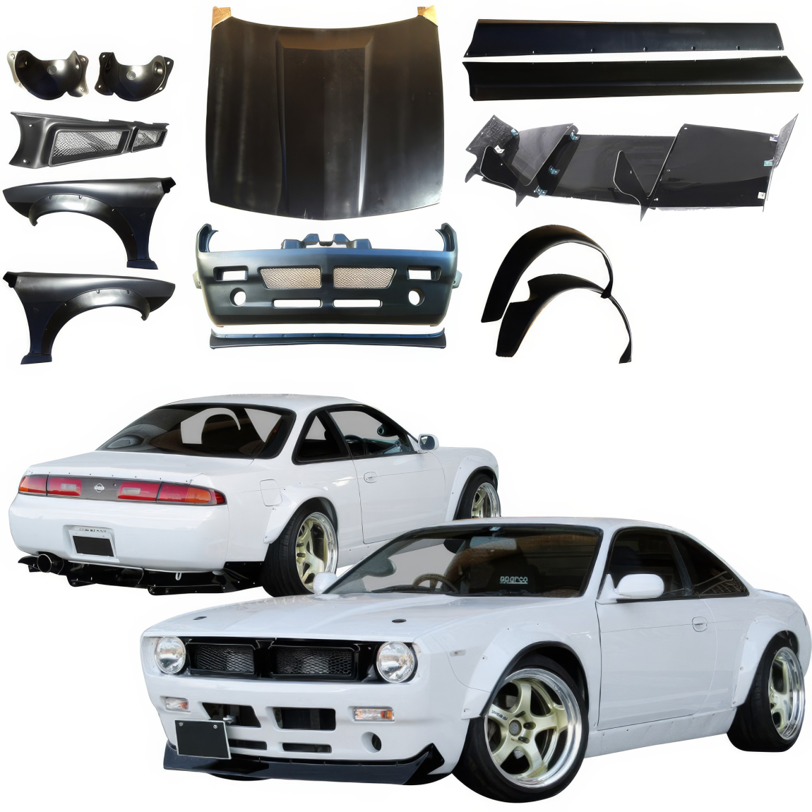 All kind of body kits for Nissan 240SX 1995. Exterior/Complete Body Kits 