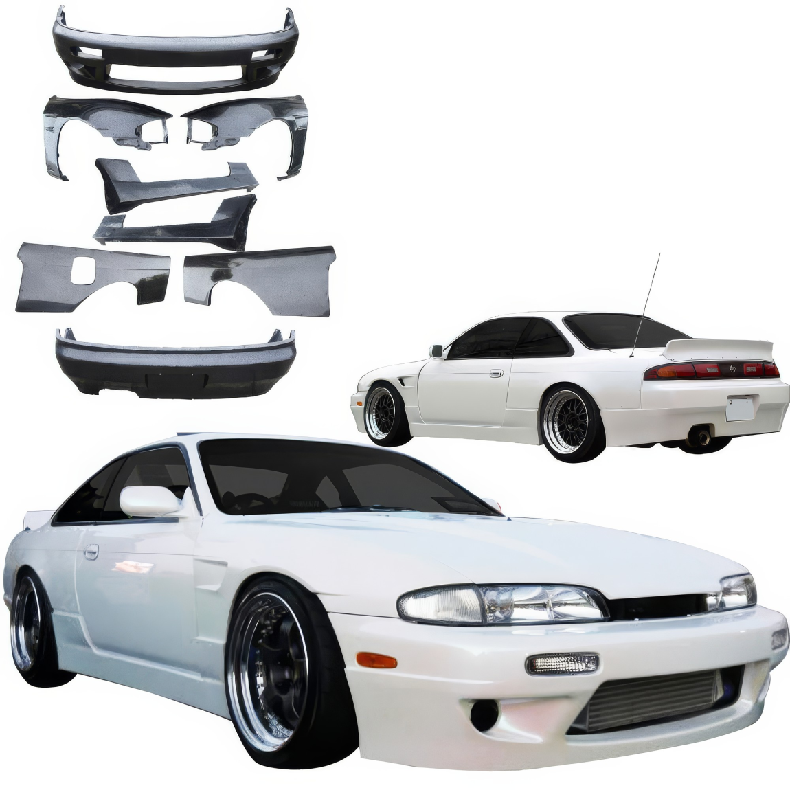 All kind of body kits for Nissan 240SX 1995. Exterior/Complete Body Kits 