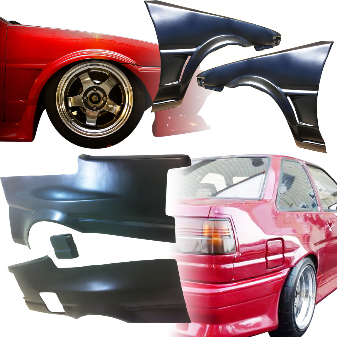 All kind of body kits for Toyota Corolla 1984. Exterior/Fenders 