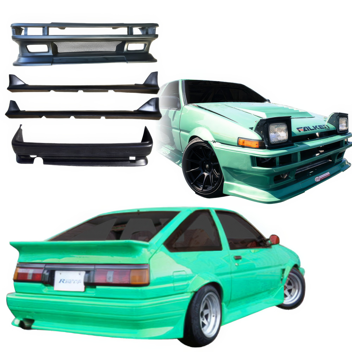 All kind of body kits for Toyota Corolla 1984. Exterior/Complete Body Kits 