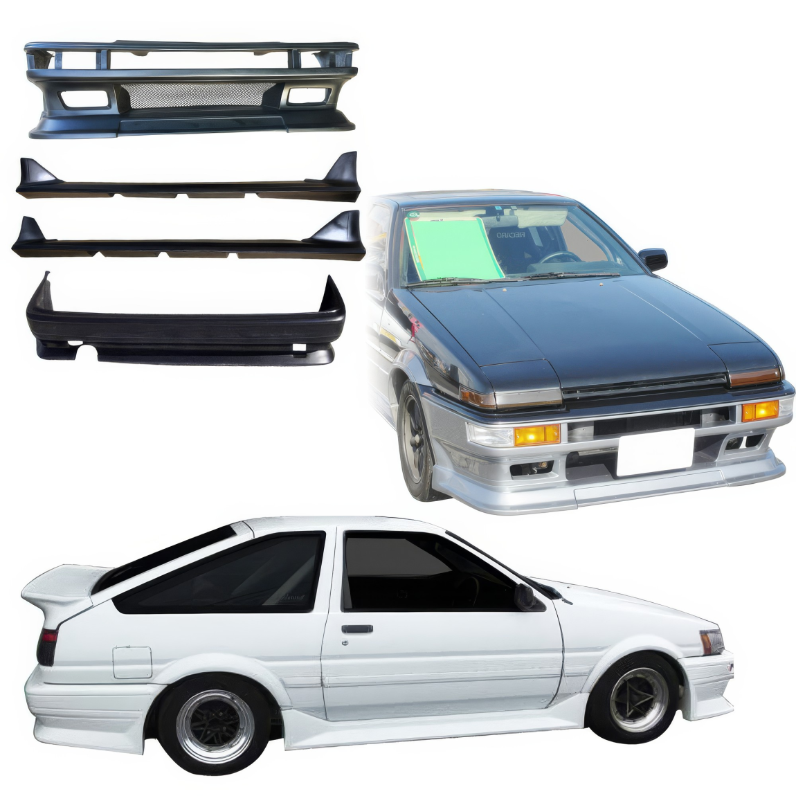 All kind of body kits for Toyota Corolla 1984. Exterior/Complete Body Kits 