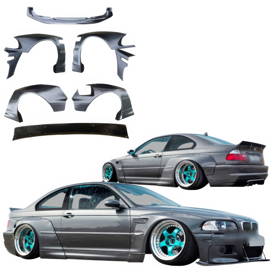 All kind of body kits for BMW M3 2002. Exterior/Complete Body Kits 