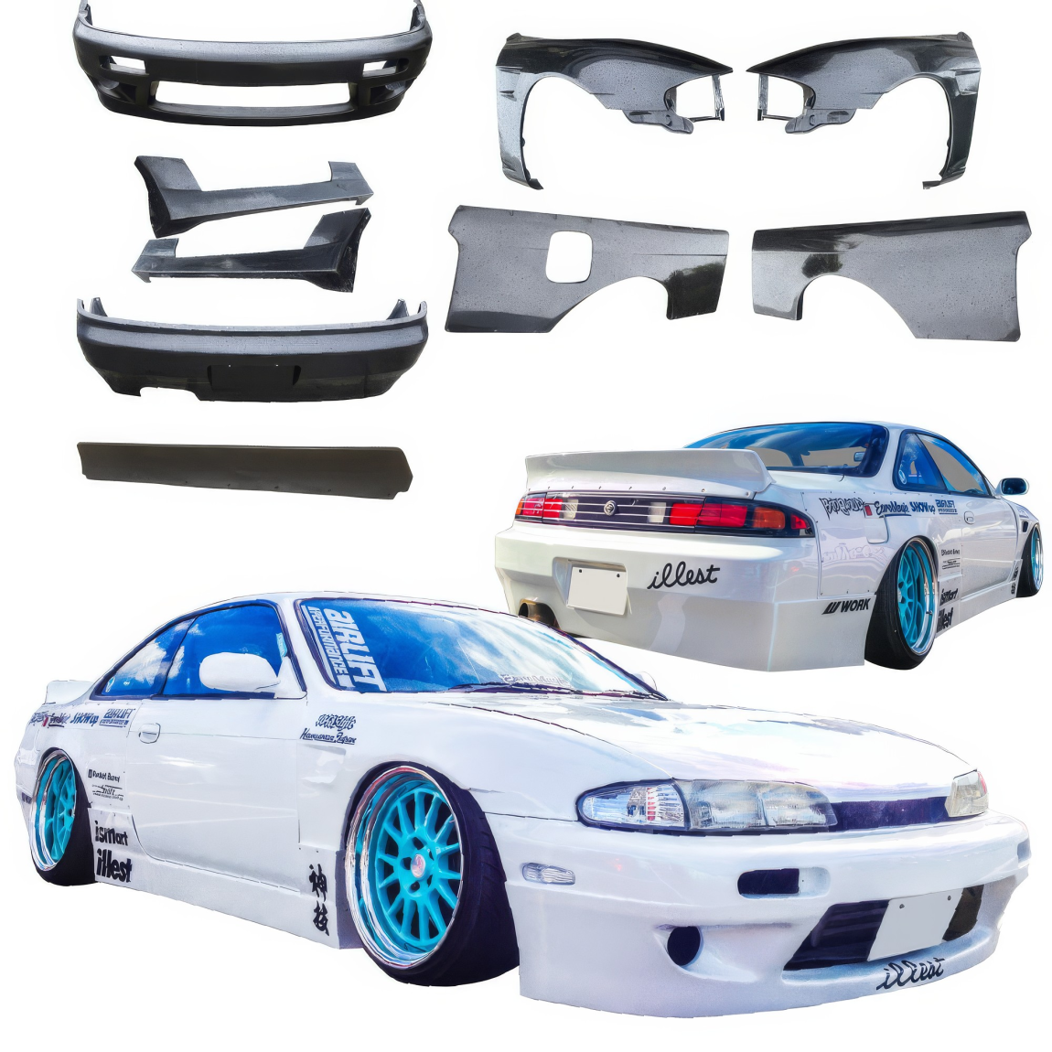 All kind of body kits for Nissan 240SX 1995. Exterior/Complete Body Kits 