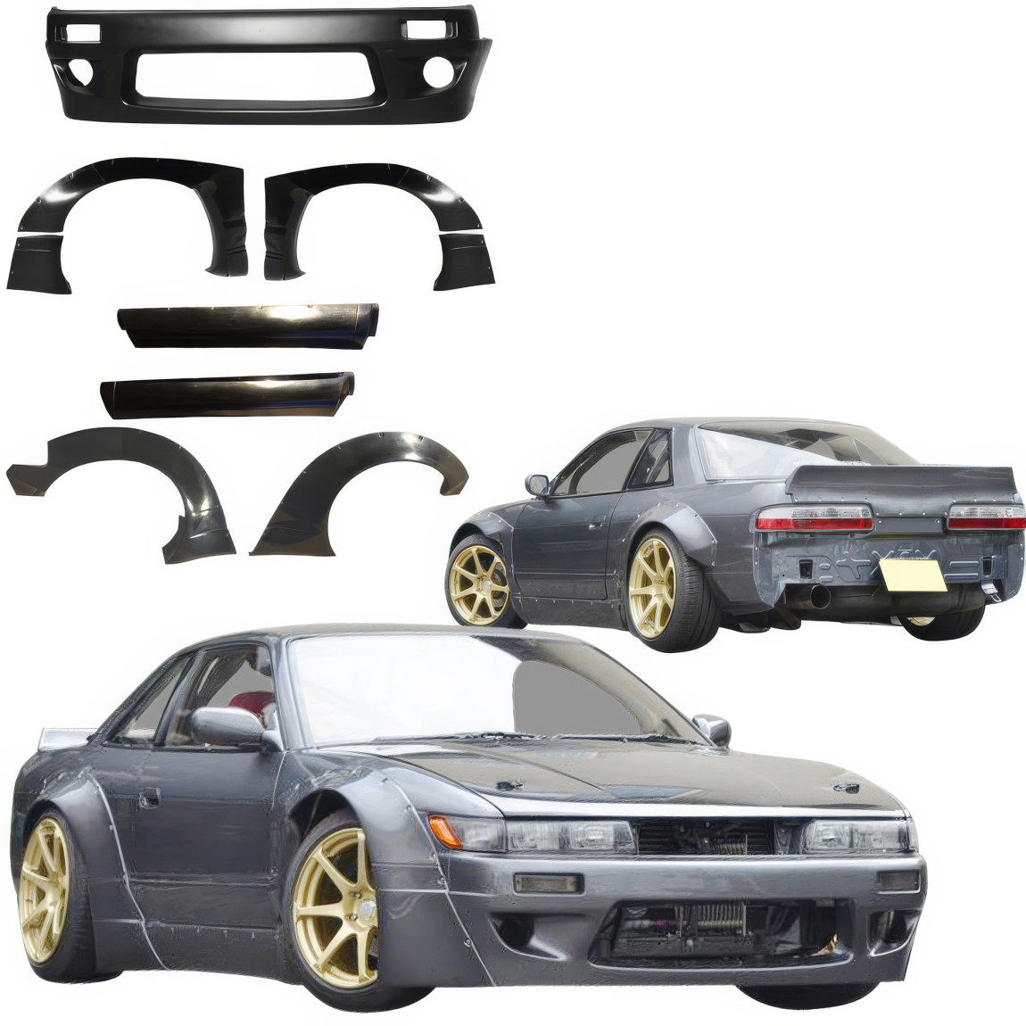 All kind of body kits for Nissan Silvia 1989. Exterior/Complete Body Kits 