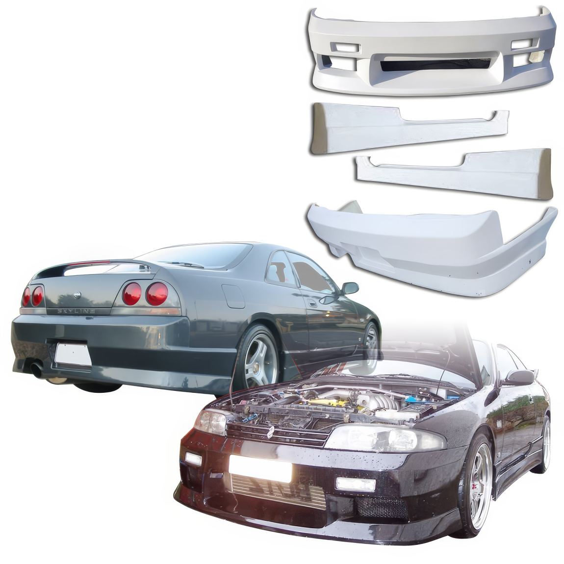 All kind of body kits for Nissan Skyline R33 GTS 1995. Exterior/Complete Body Kits 